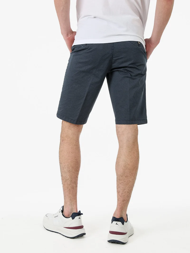 Bermuda da uomo in cotone stretch texturizzati - avion