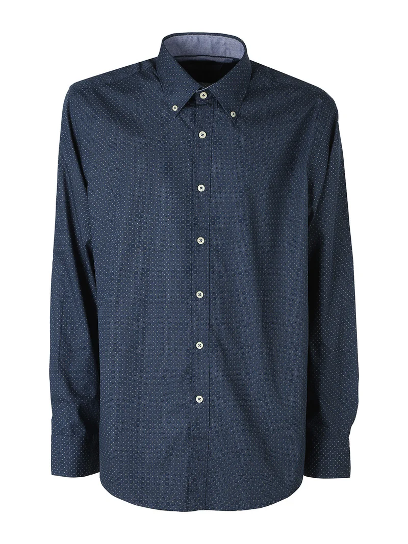 Camicia da uomo in cotone a maniche lunghe con stampe - avion