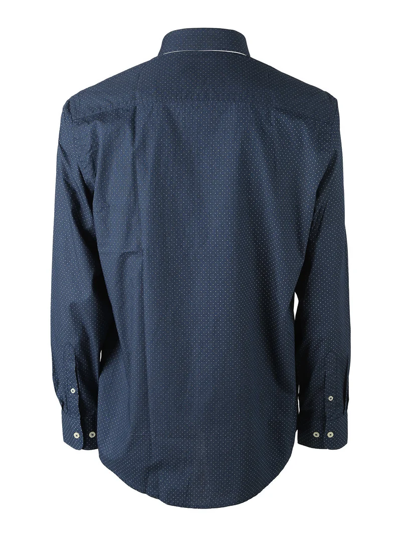 Camicia da uomo in cotone a maniche lunghe con stampe - avion