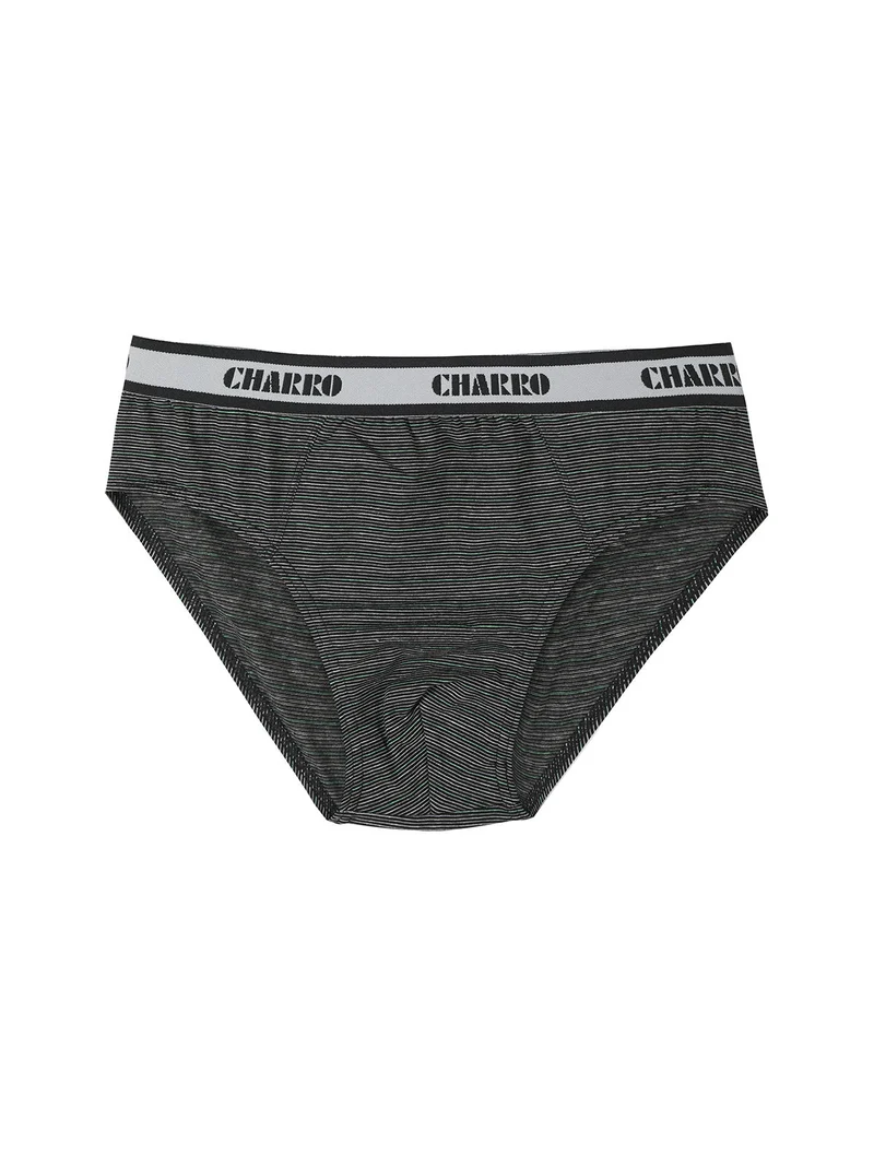 Slip da uomo rigati - nero