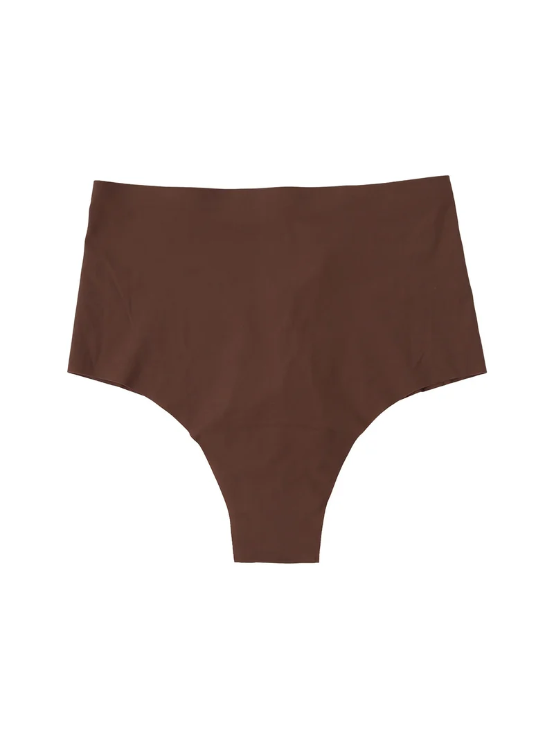MICRO FIT 02707 Brasiliana a vita alta in microfibra - moro