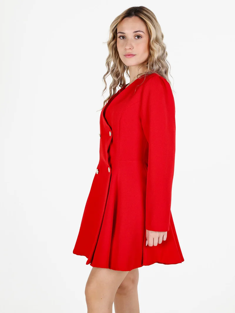 Abito blazer da donna con bottoni doppiopetto - rosso