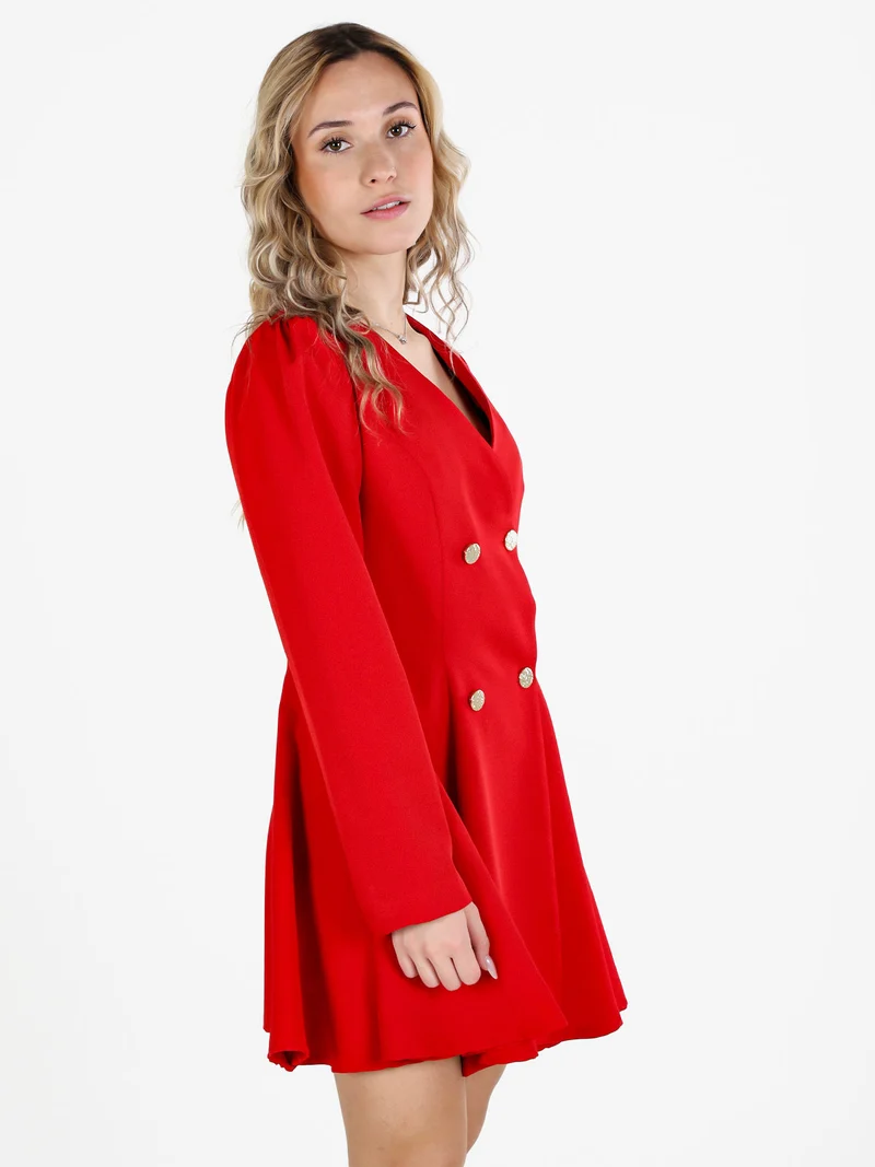 Abito blazer da donna con bottoni doppiopetto - rosso