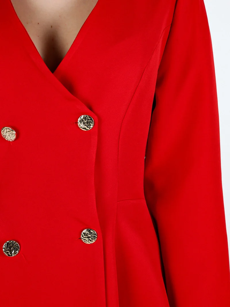 Abito blazer da donna con bottoni doppiopetto - rosso