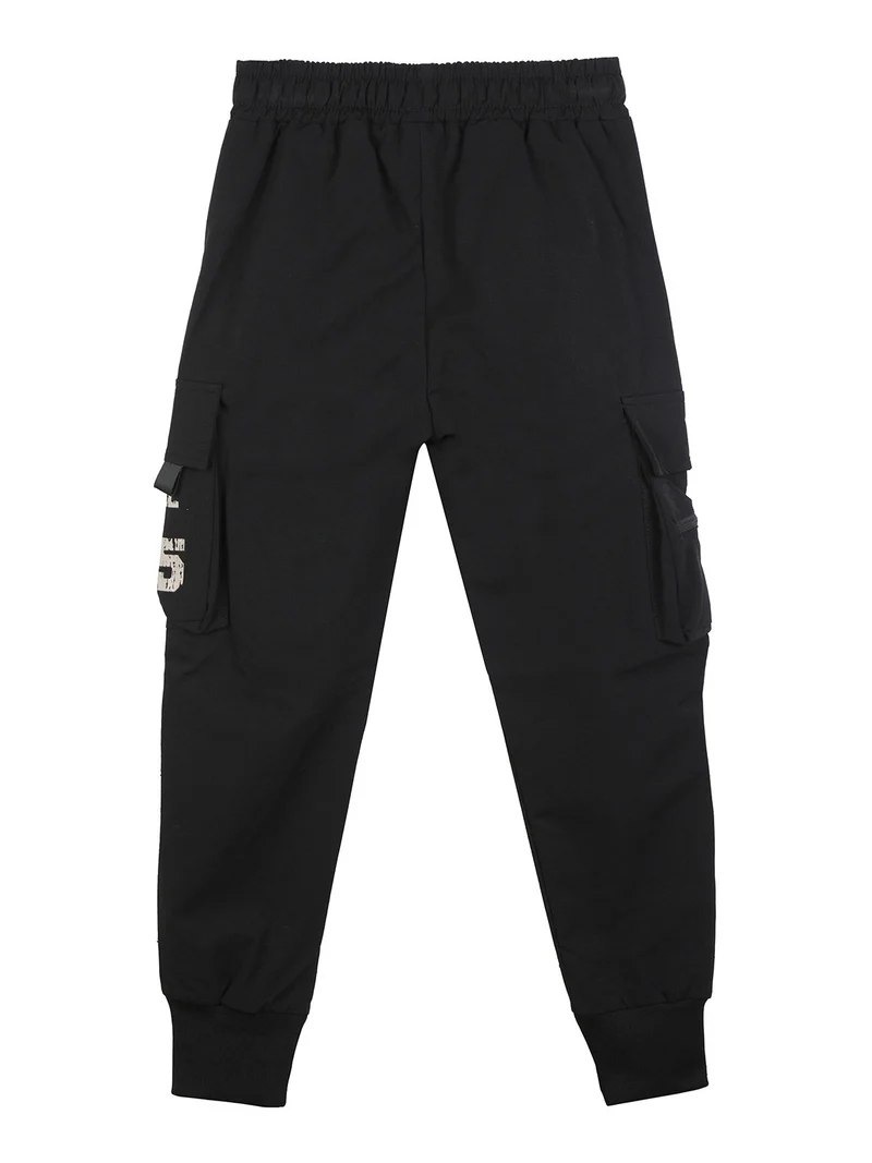 Pantaloni da bambino con tasconi laterali - nero