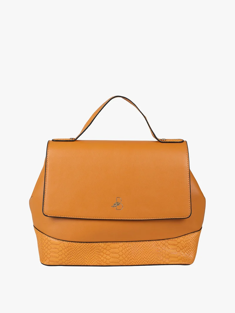Borsa donna rigida con tracolla - arancione