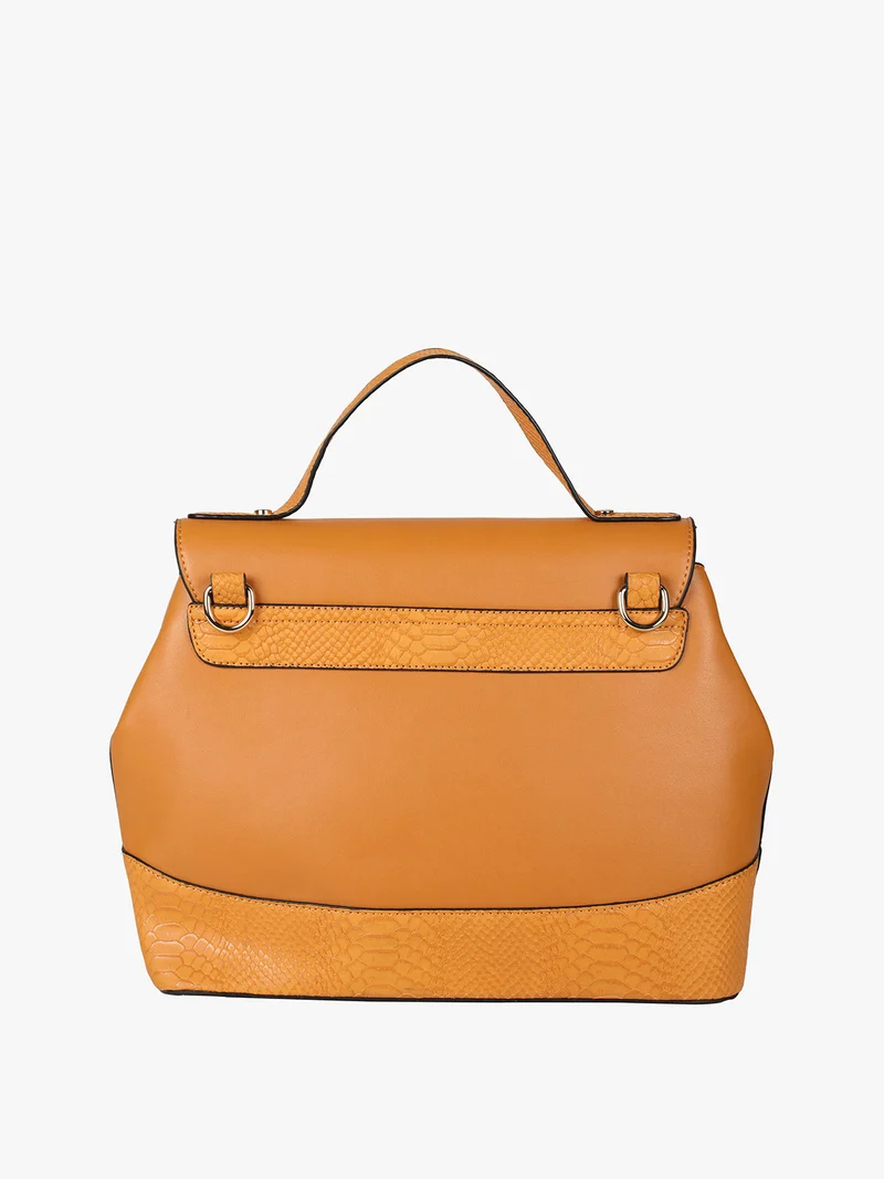 Borsa donna rigida con tracolla - arancione