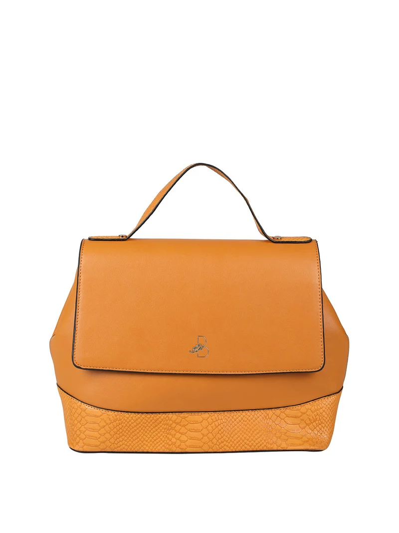 Borsa donna rigida con tracolla - arancione