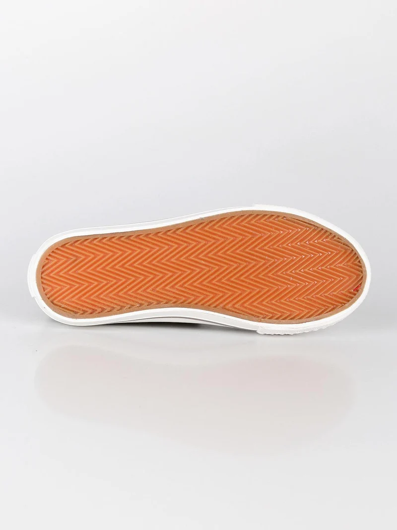 Sneakers in tela con strappo - oliva