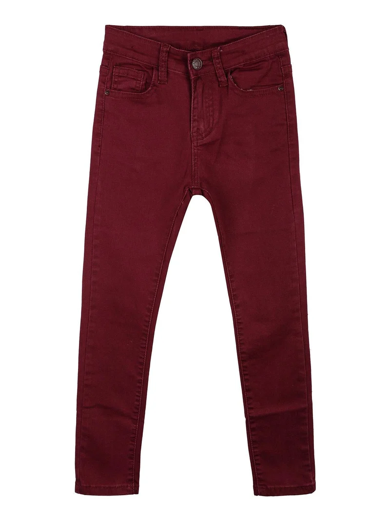 Pantaloni skinny bambina - bordeaux