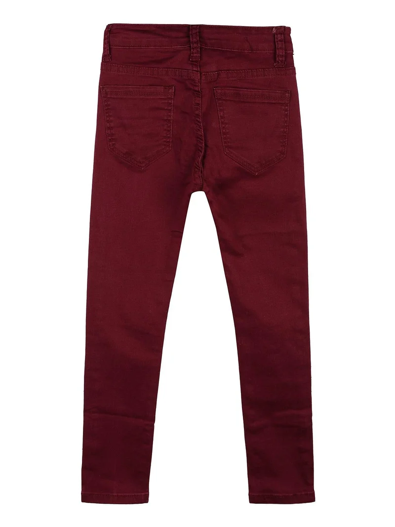 Pantaloni skinny bambina - bordeaux