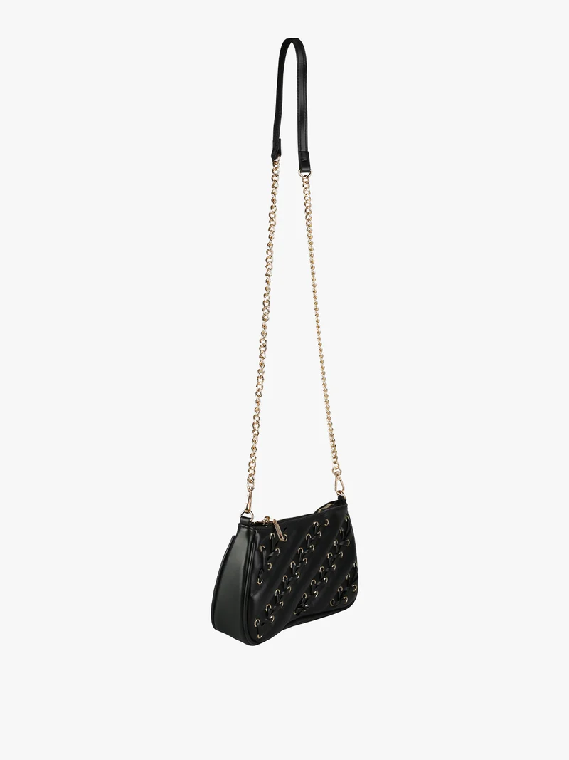 Borsa donna con intrecci - nero