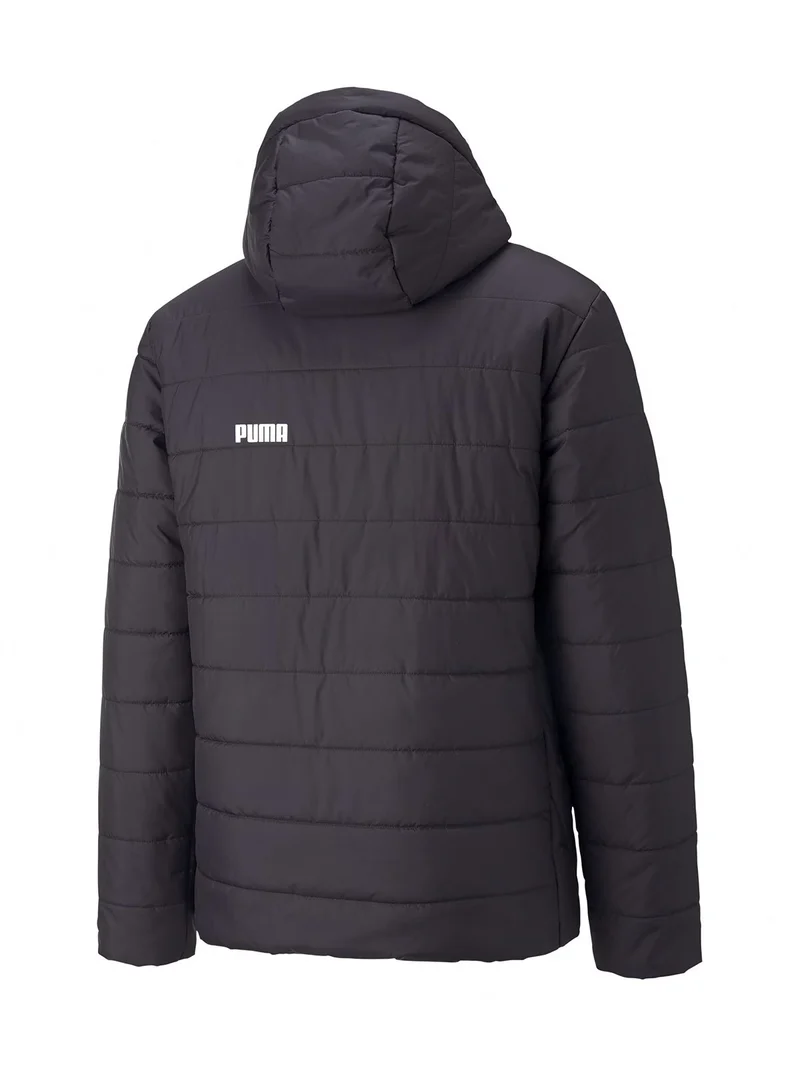 ESS PADDED Piumino invernale da uomo con cappuccio - nero