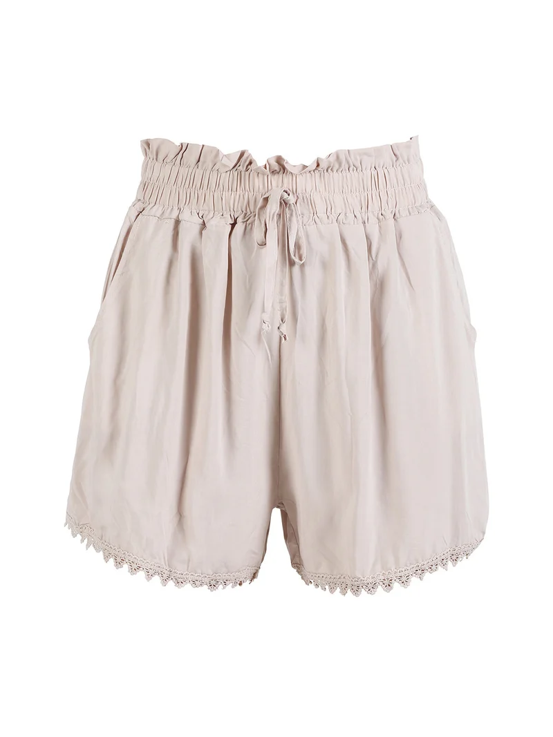Solada Shorts donna in cotone con ricami sul finale