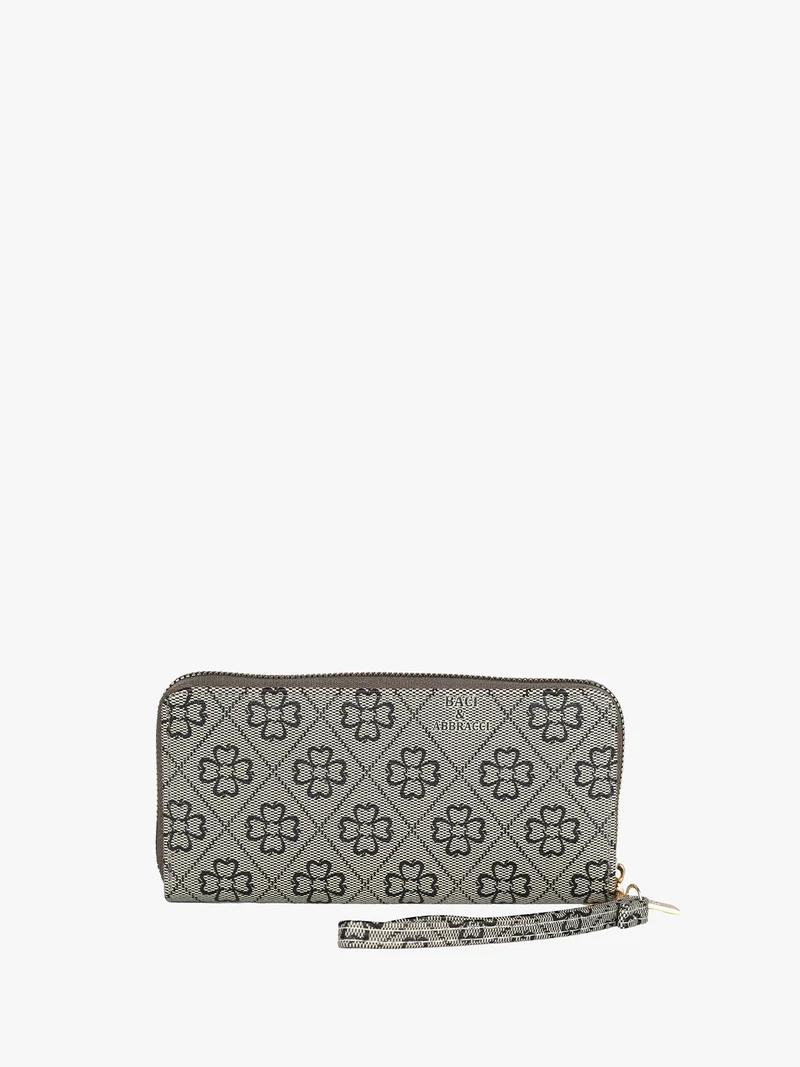 Portafoglio da donna con zip - grigio scuro