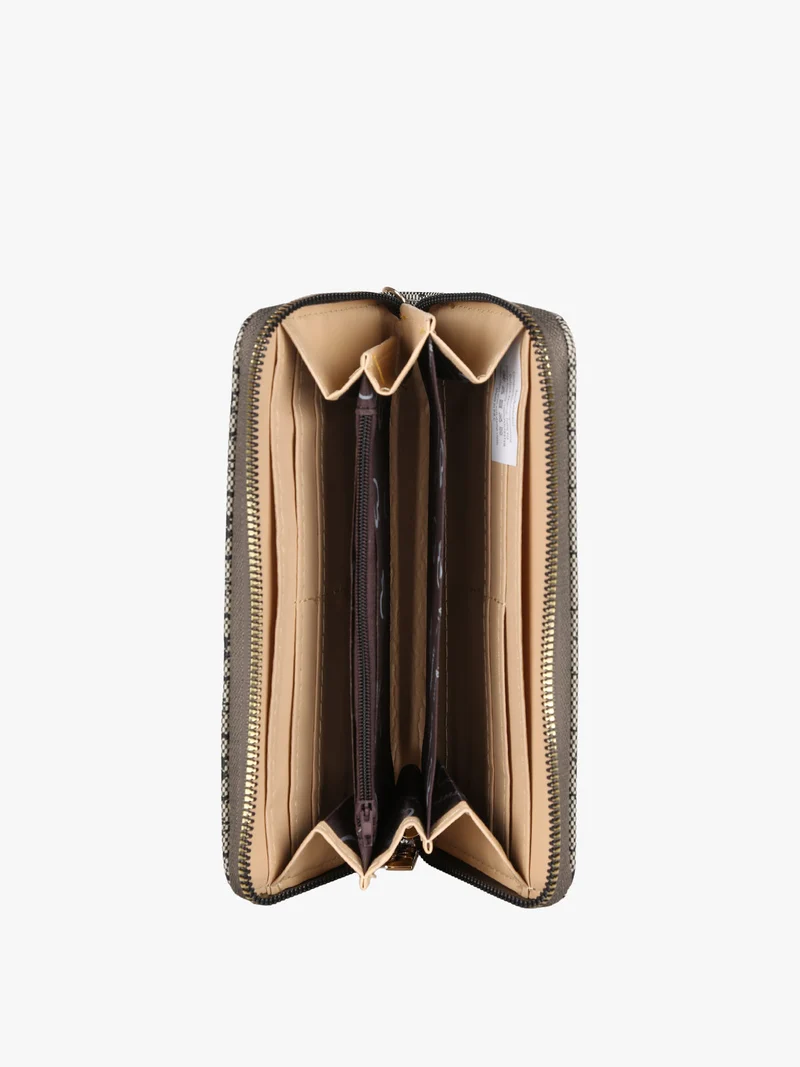Portafoglio da donna con zip - grigio scuro