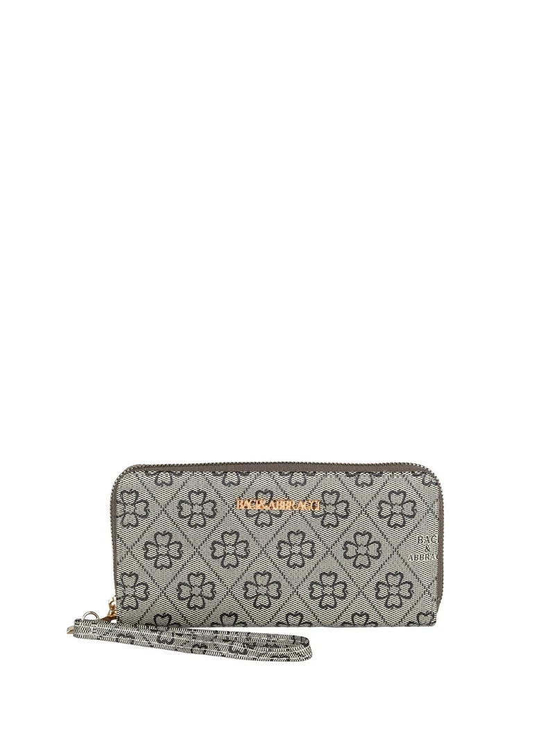 Portafoglio da donna con zip - grigio scuro
