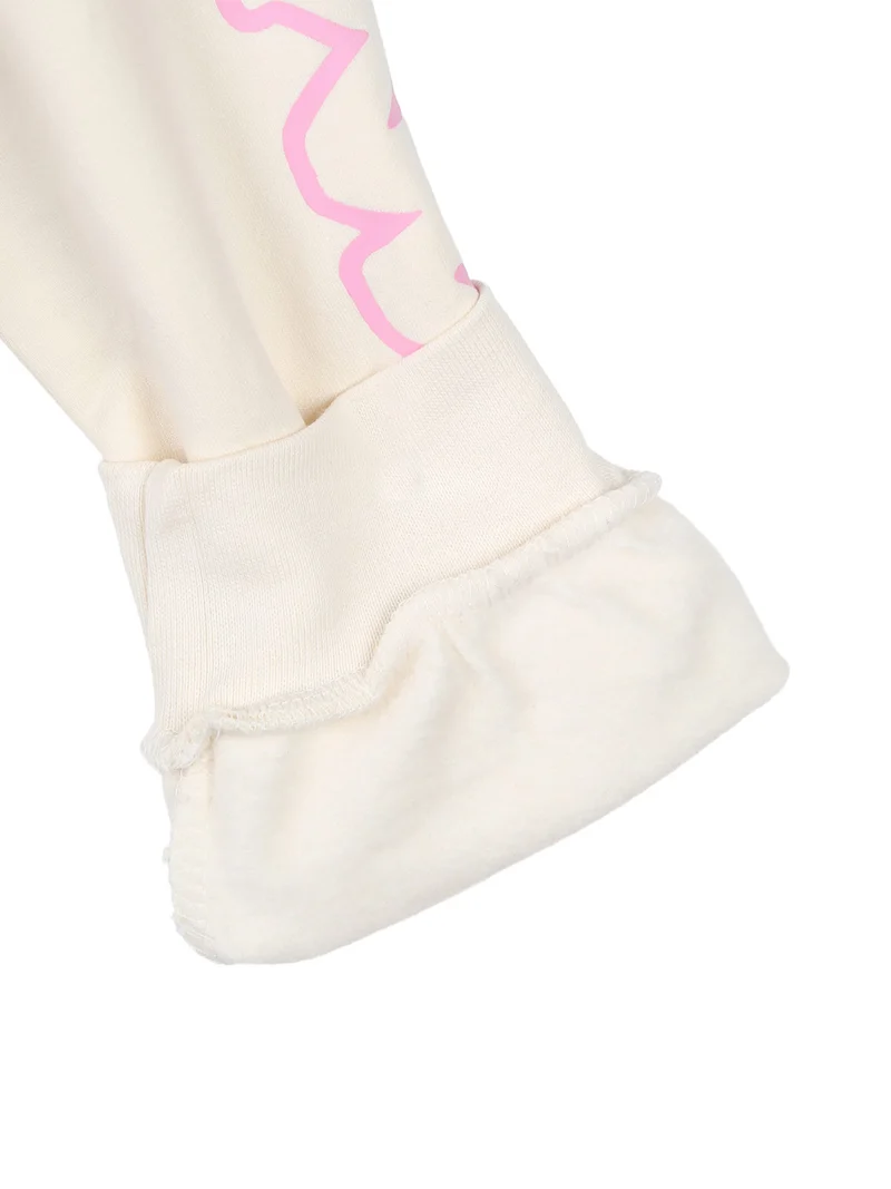 Completo tuta da ragazza full zip con cappuccio e pantaloni a gamba larga - porpora