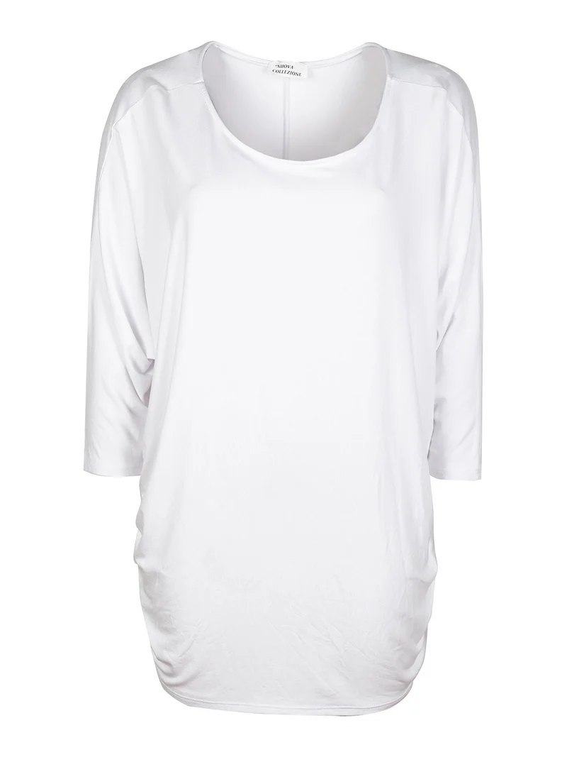 T-shirt donna manica a pipistrello - bianco