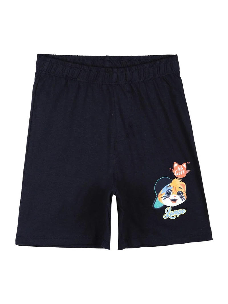 Completo corto bambino con stampa - blu scuro
