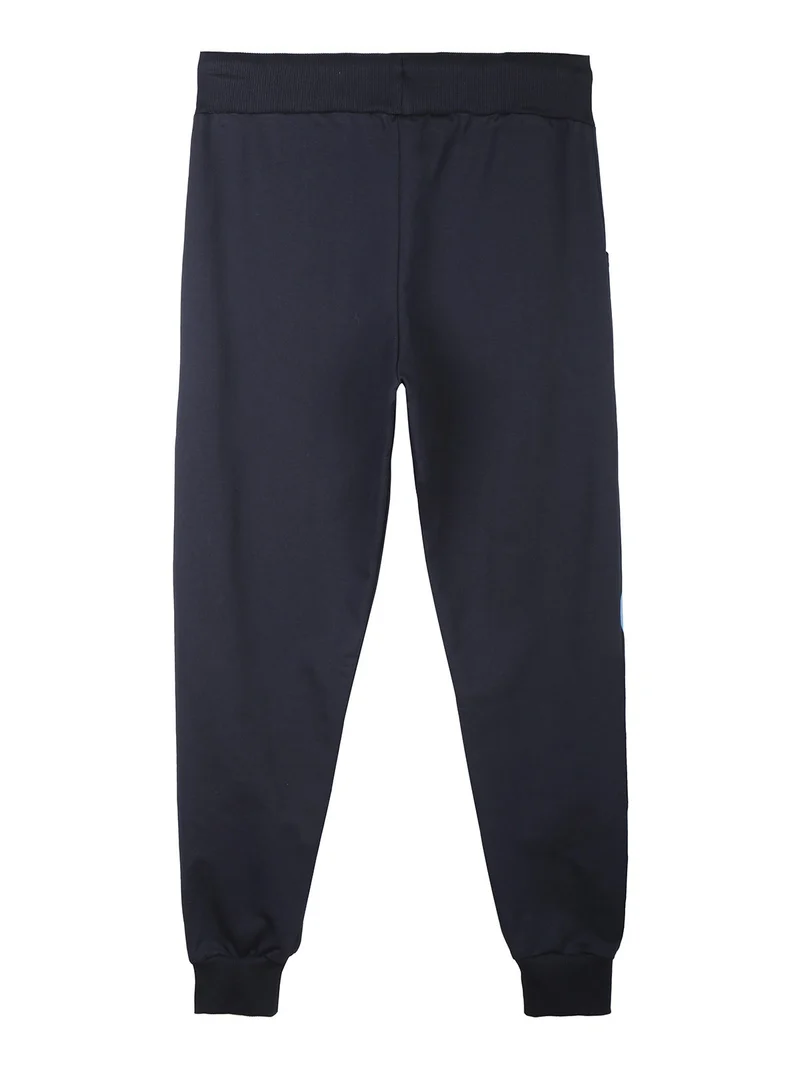Pantaloni sportivi da ragazzo con coulisse e polsini - blu scuro