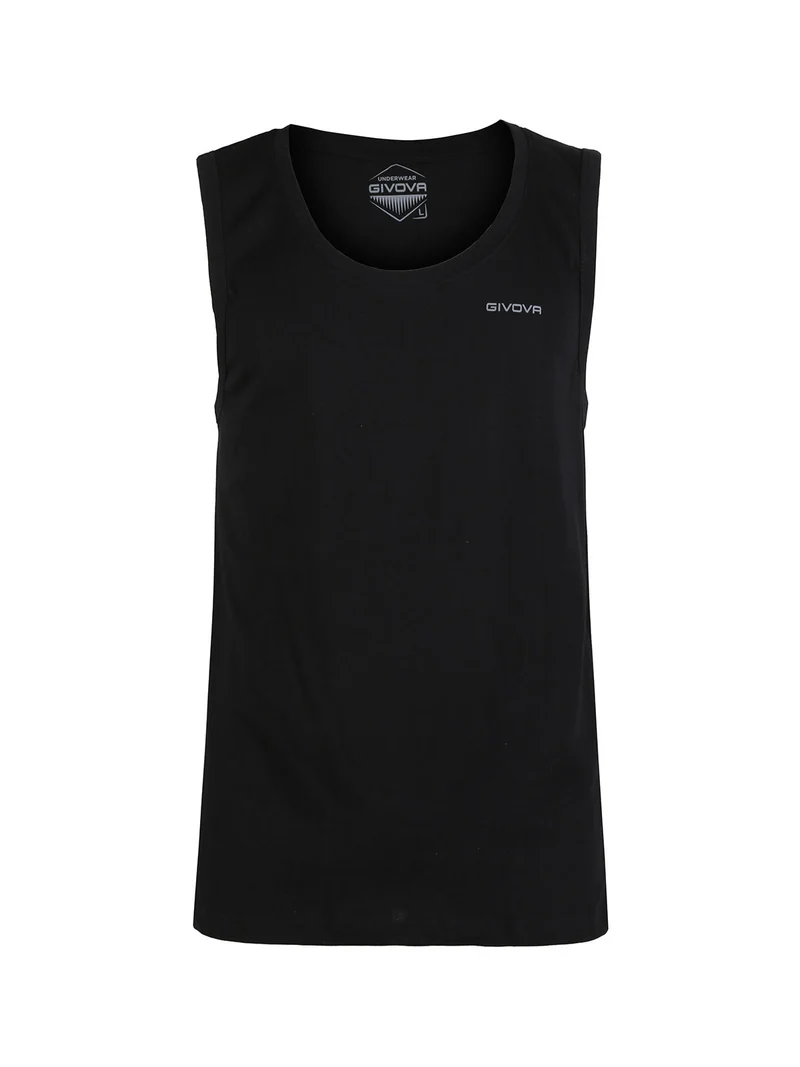 Canotta uomo in cotone - nero