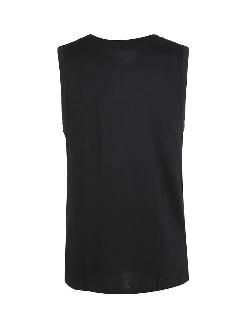Canotta uomo in cotone - nero