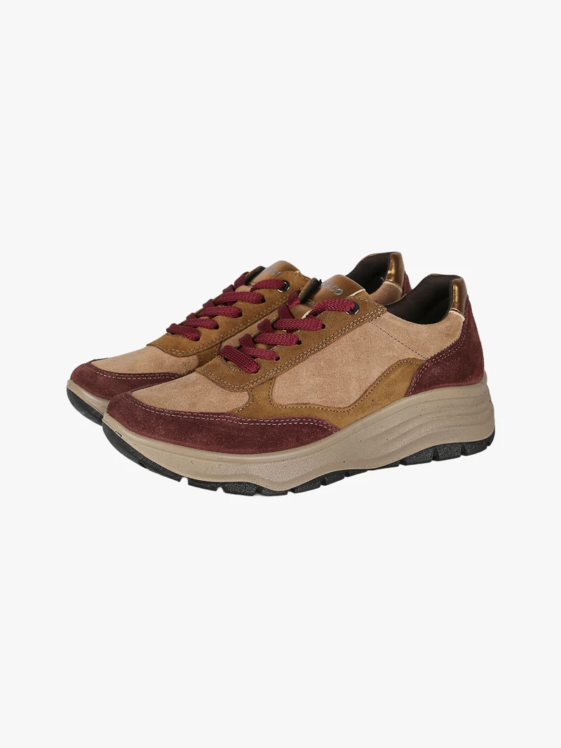 Sneakers donna in pelle scamosciata - multicolore