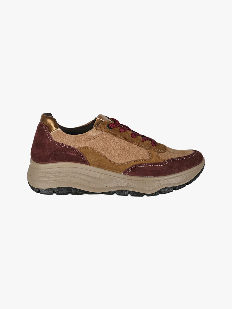 Sneakers donna in pelle scamosciata - multicolore