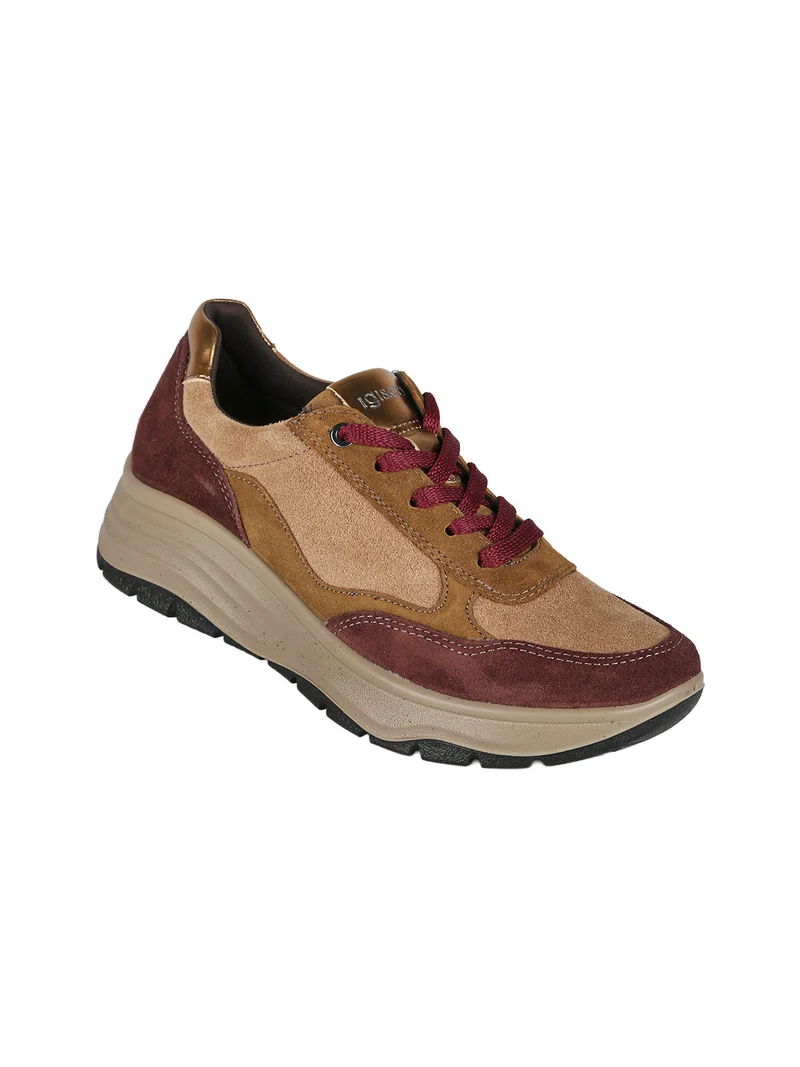 Sneakers donna in pelle scamosciata - multicolore