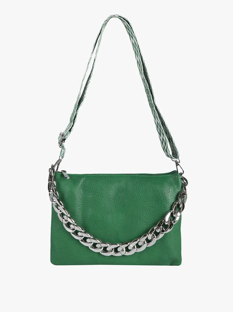 Borsetta a tracolla con catena - verde