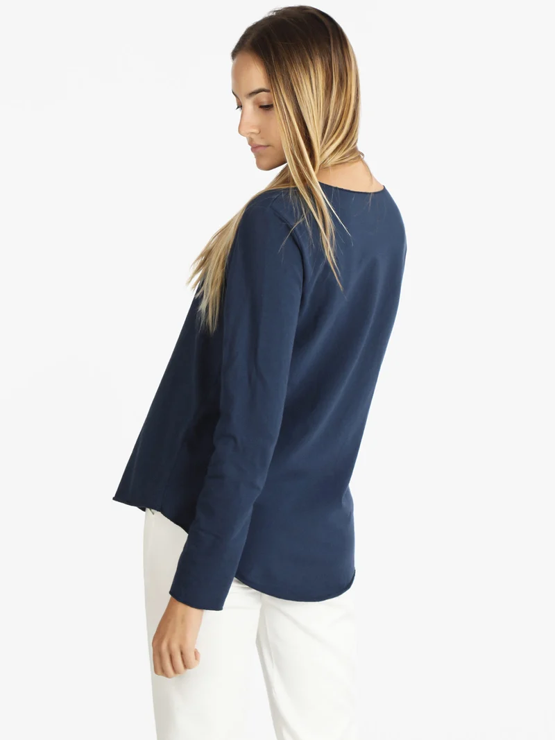 Maxi t-shirt donna oversize - blu scuro