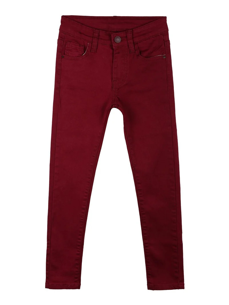 Pantaloni skinny bambina - bordeaux