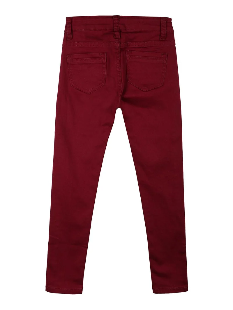 Pantaloni skinny bambina - bordeaux