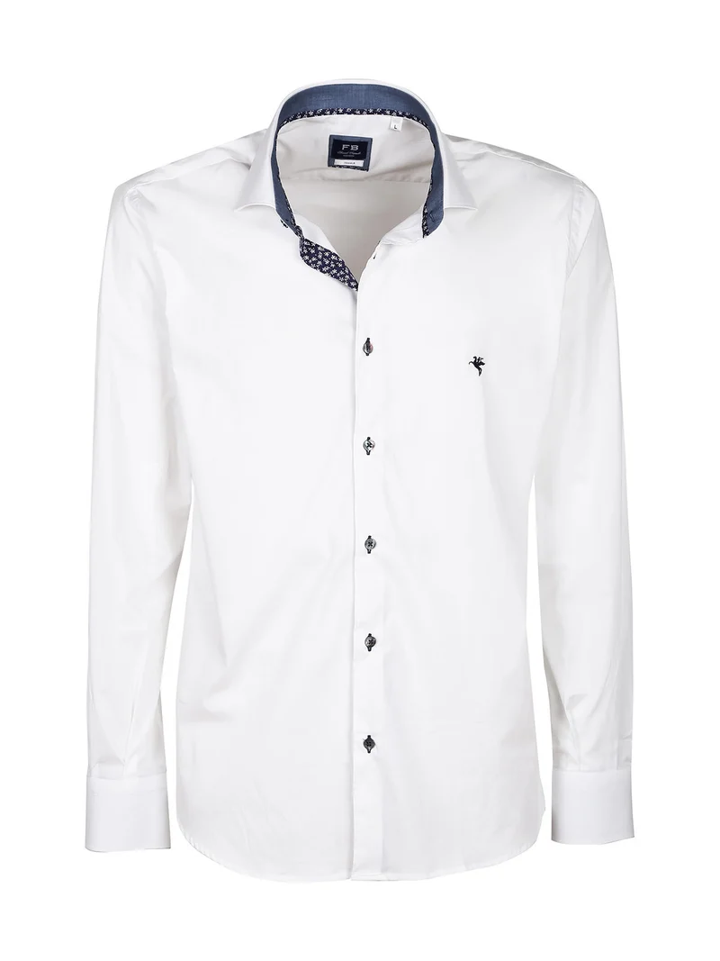 Camicia uomo slim fit a maniche lunghe - bianco