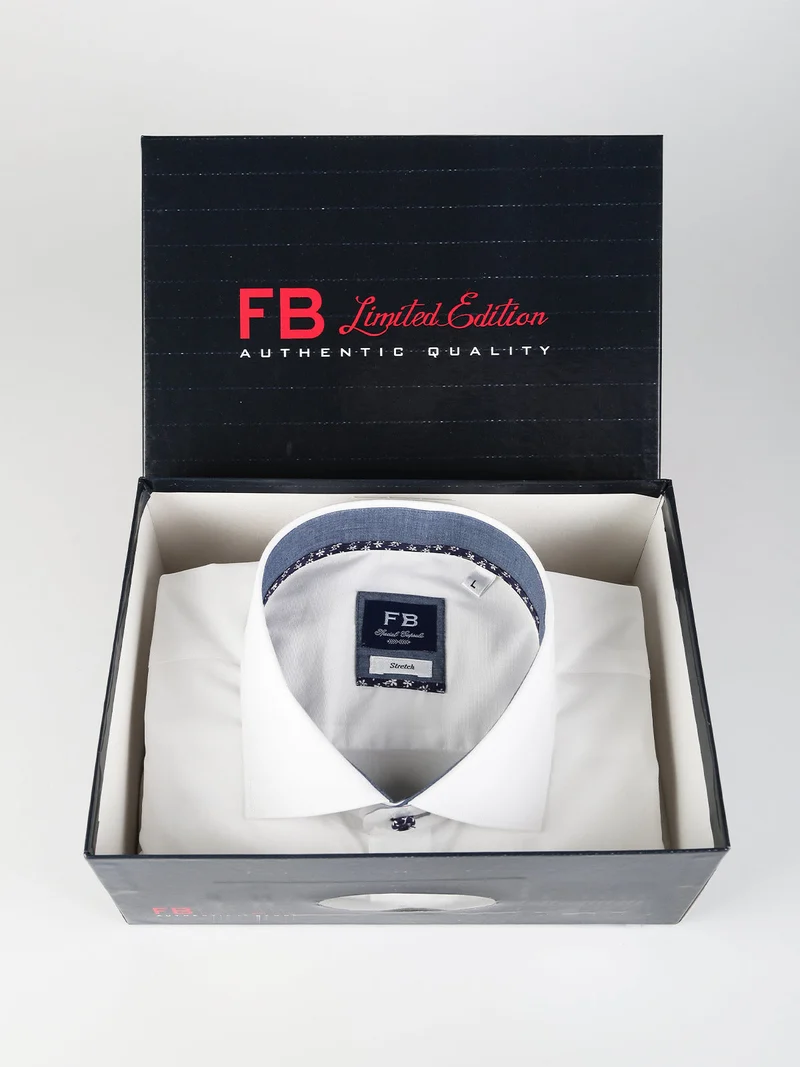 Camicia uomo slim fit a maniche lunghe - bianco
