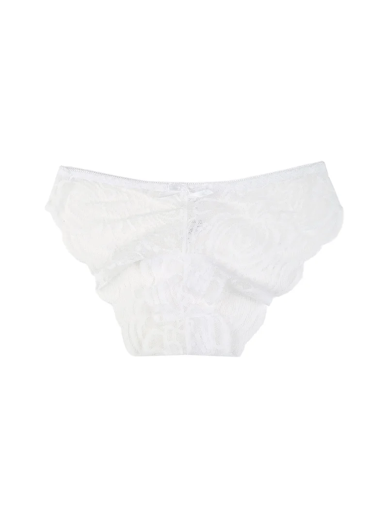 Slip donna in pizzo - bianco