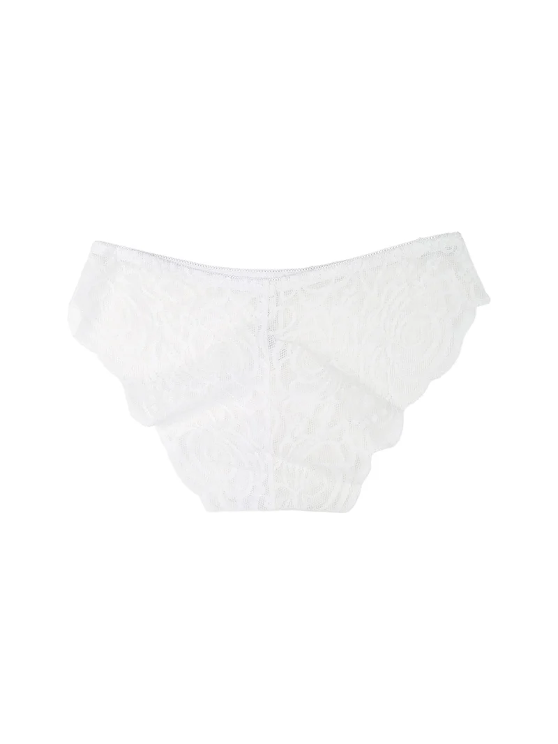 Slip donna in pizzo - bianco