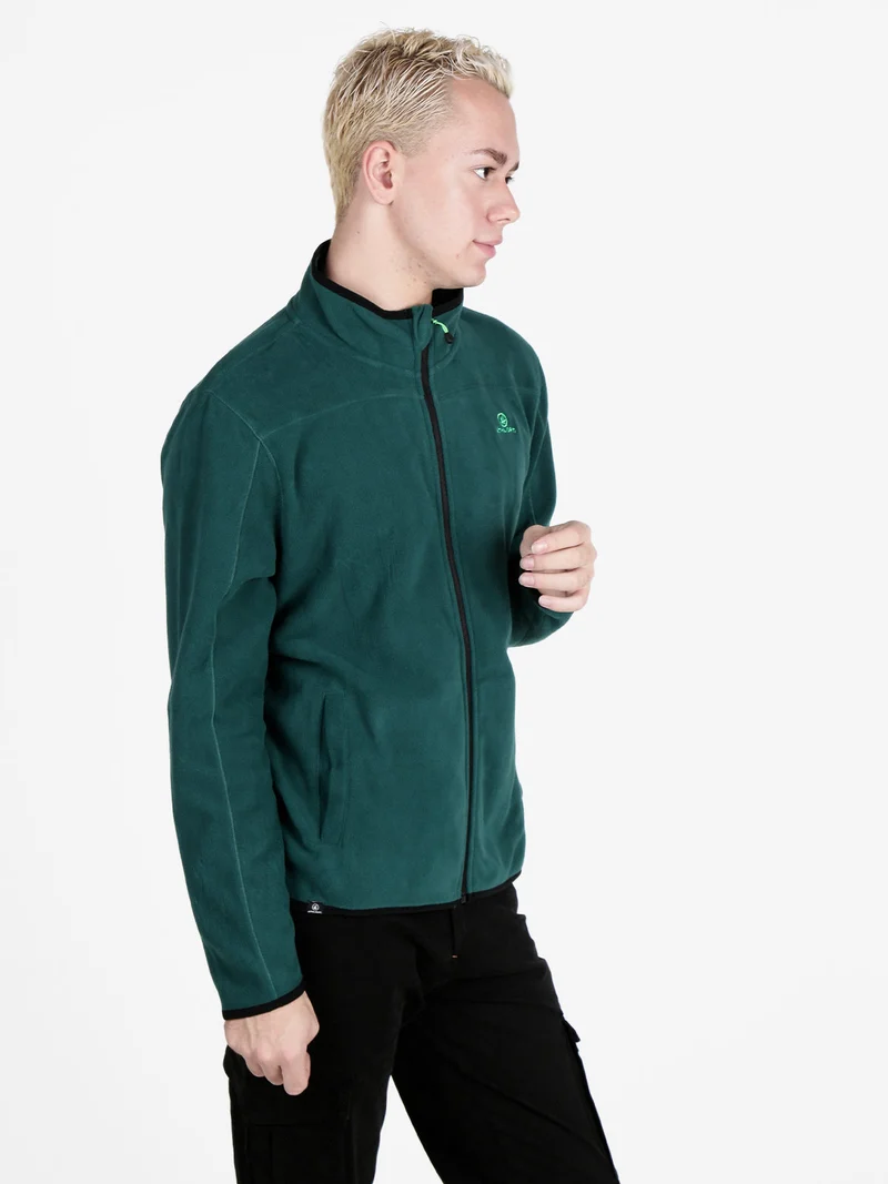 Felpa da uomo in pile full zip - verde
