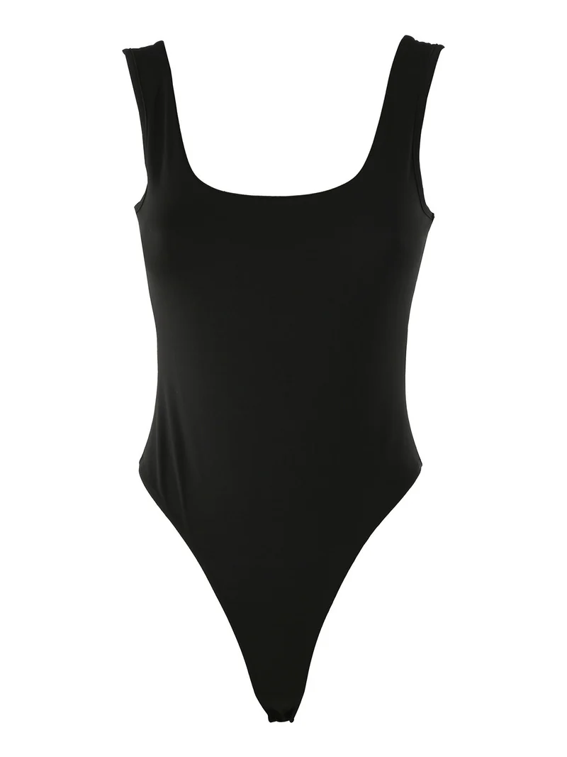 Top body donna senza maniche sgambato - nero