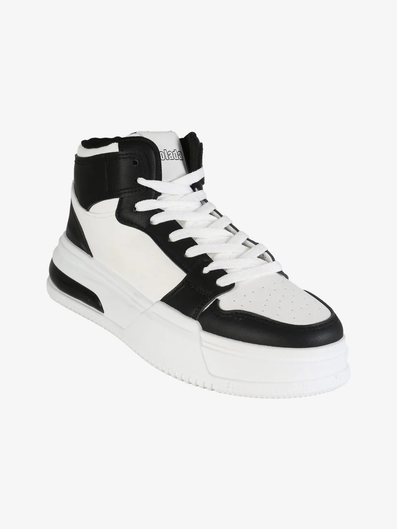 Sneakers alte da donna con suola alta - nero