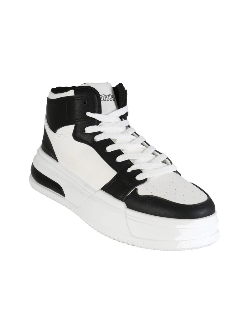 Sneakers alte da donna con suola alta - nero
