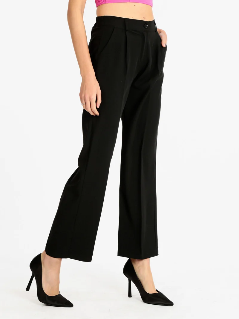 Pantaloni a gamba larga da donna - nero