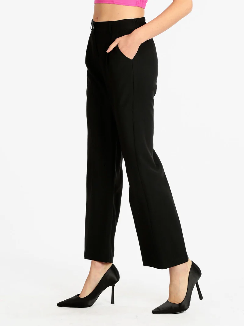 Pantaloni a gamba larga da donna - nero