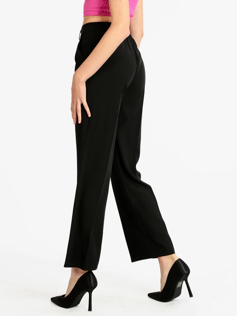 Pantaloni a gamba larga da donna - nero