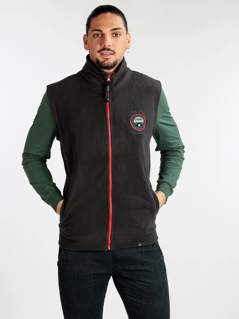 Gilet uomo in pile - antracite