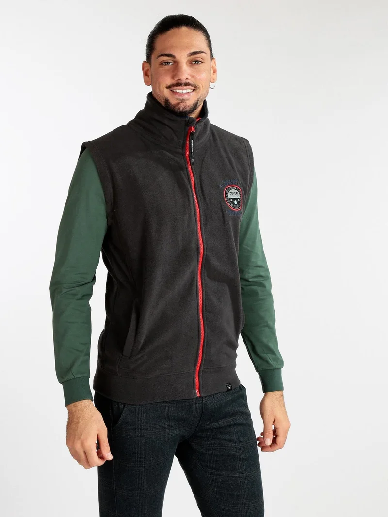 Gilet uomo in pile - antracite