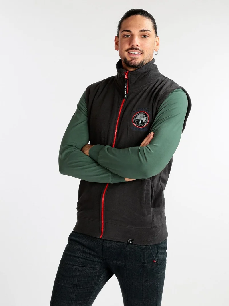 Gilet uomo in pile - antracite