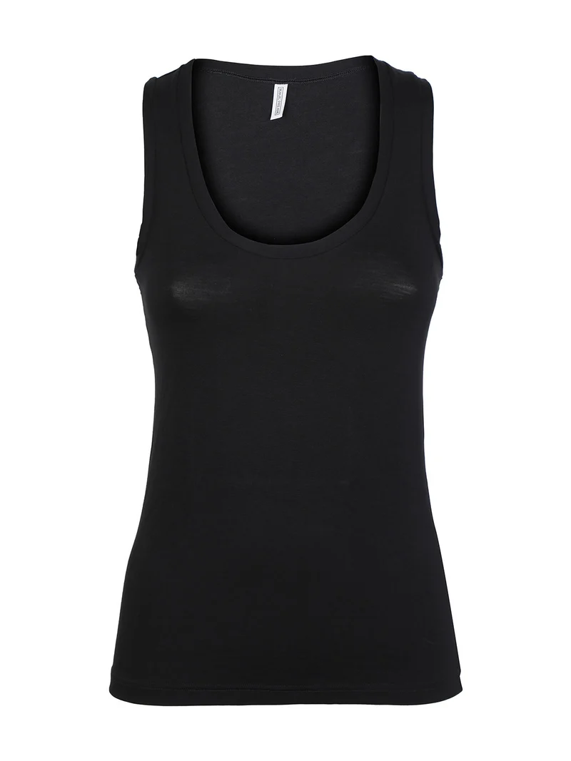 Canotta intima donna spalla larga - nero