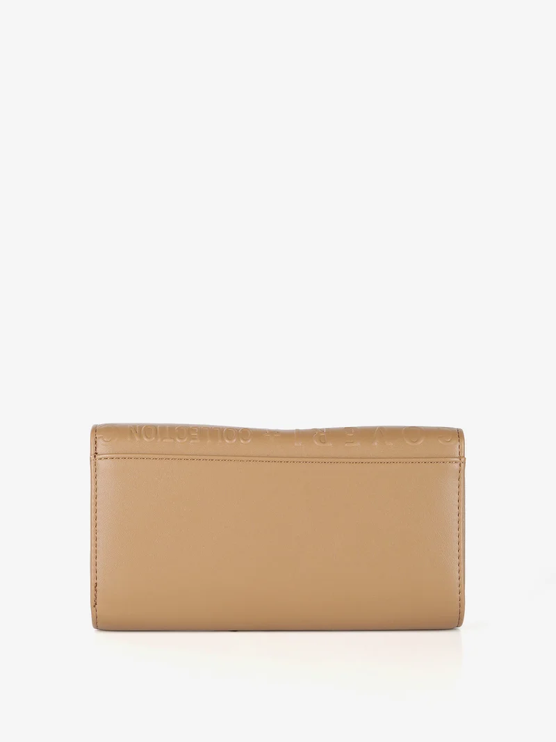 Portafoglio rettangolare donna con bottone - khaki